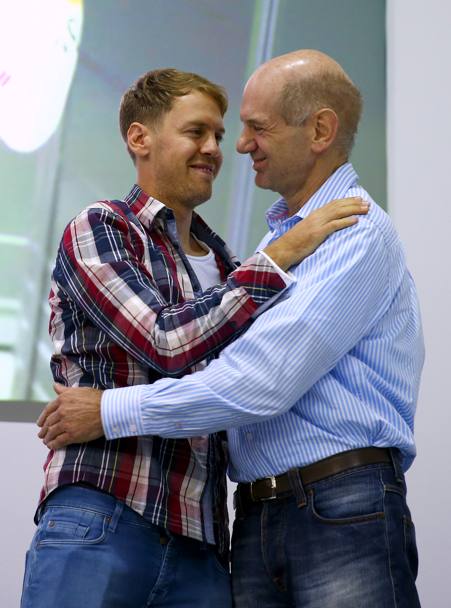 Vettel con Adrian Newey. 